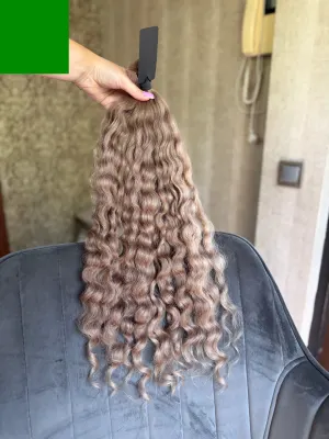 Curly natural hair, 23.5" (60 cm), 143 g — #LO204 — photo 2