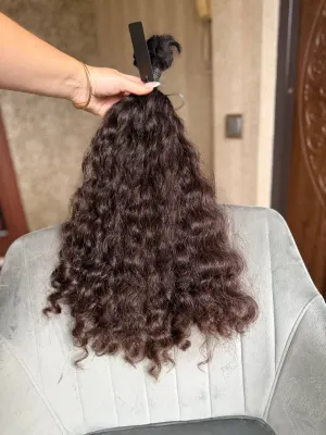 Curly natural hair, 22.5" (57 cm), 155 g — #AA1215