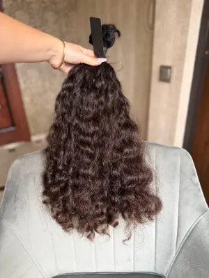 Curly natural hair, 22.5" (57 cm), 155 g — #AA1215 — photo 2