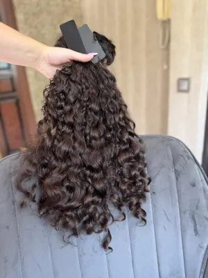 Curly natural hair, 19.5" (50 cm), 220 g — #TY14