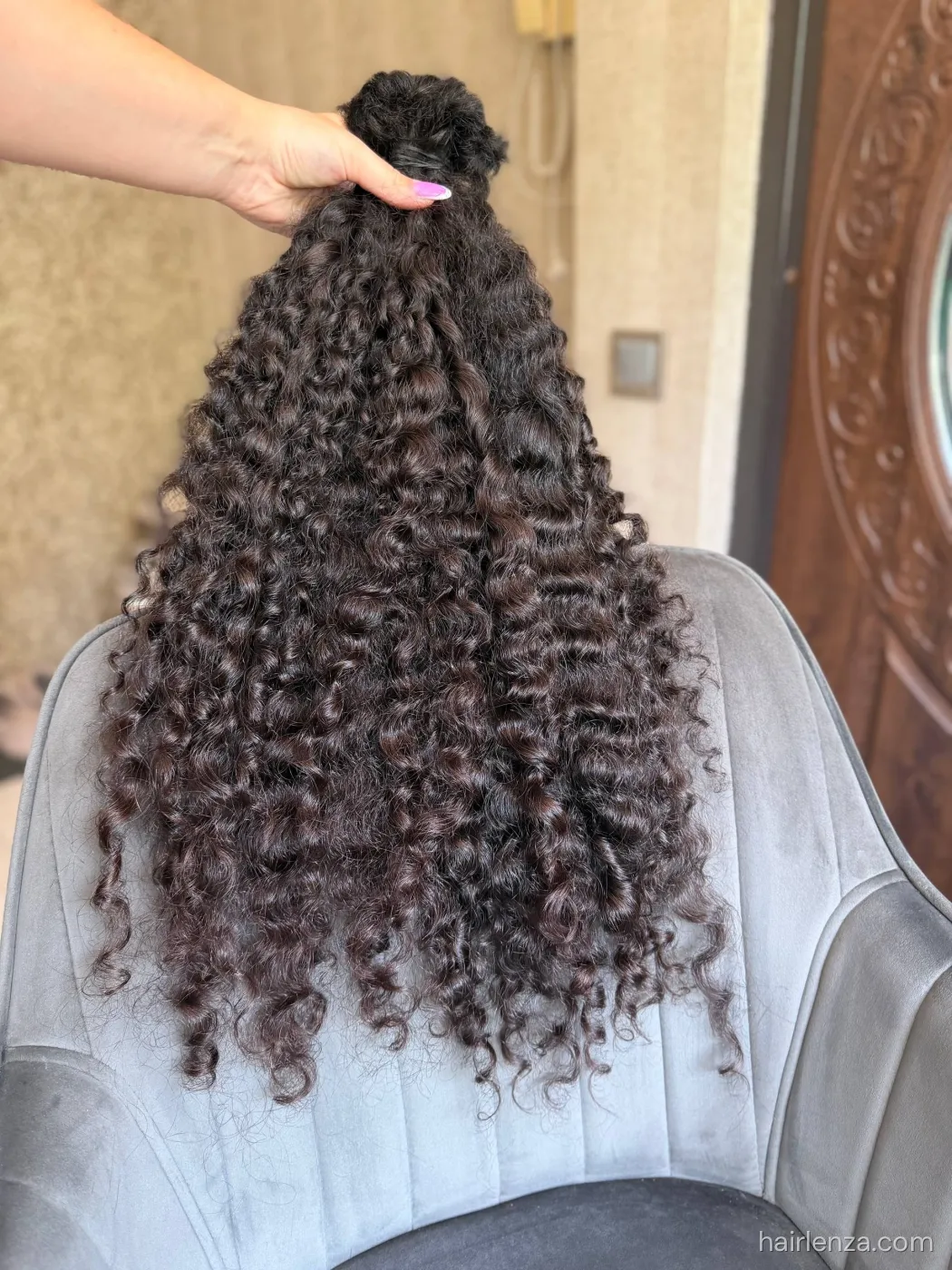 Curly natural hair, 25.5" (65 cm), 295 g — #TY28