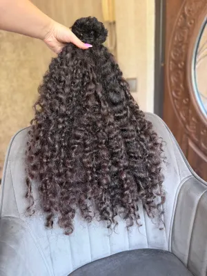 Curly natural hair, 25.5" (65 cm), 295 g — #TY28 — photo 3