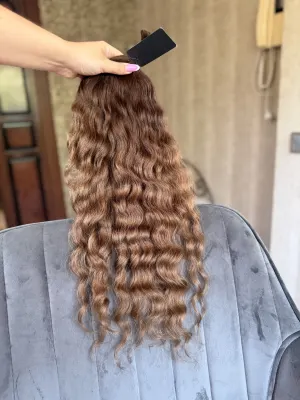 Curly natural hair, 23" (58 cm), 146 g — #LO175 — photo 2