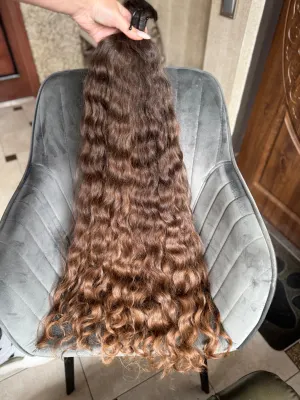 Curly natural hair, 34" (86 cm), 265 g — #LO00 — photo 2