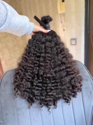 Curly natural hair, 21" (53 cm), 240 g — #UU149