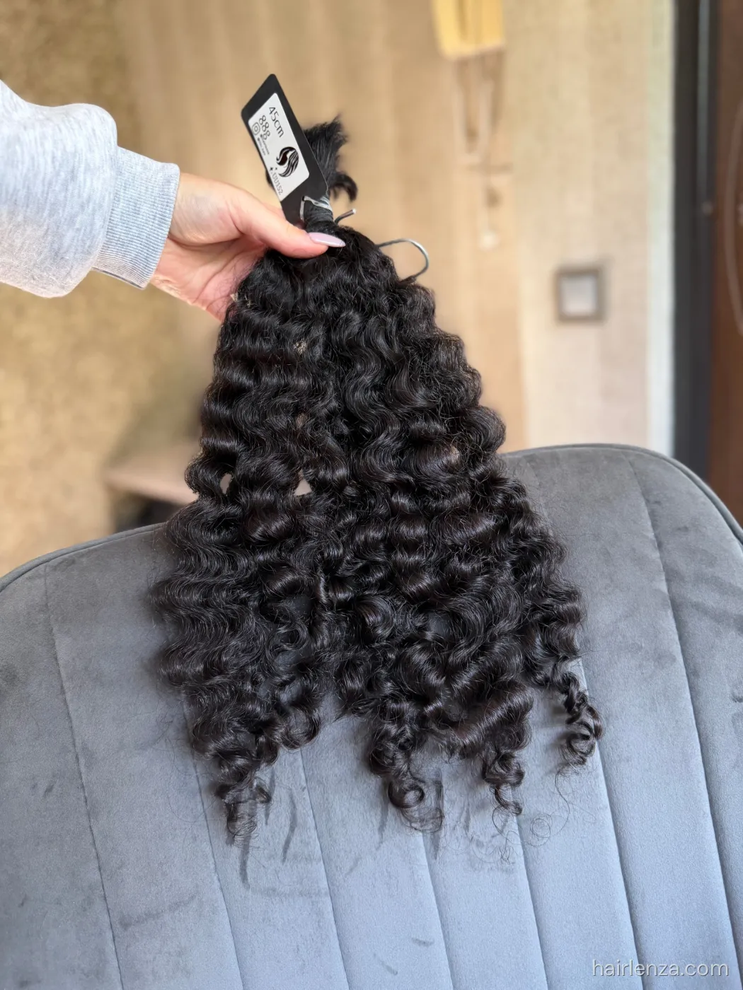 Curly natural hair, 17.5" (45 cm), 88 g — #UU152