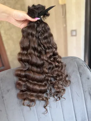 Curly natural hair, 17.5" (45 cm), 145 g — #UU62 — photo 3