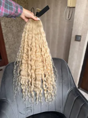 Curly natural hair, 28.5" (72 cm), 183 g — #LO153