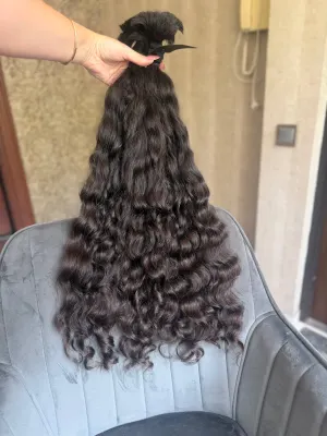 Curly natural hair, 27.5" (70 cm), 339 g — #UU68 — photo 4