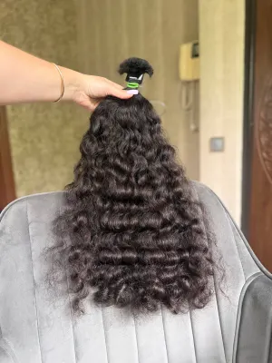 Curly natural hair, 21.5" (55 cm), 127 g — #UU112 — photo 2