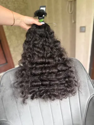 Curly natural hair, 21.5" (55 cm), 127 g — #UU112 — photo 3