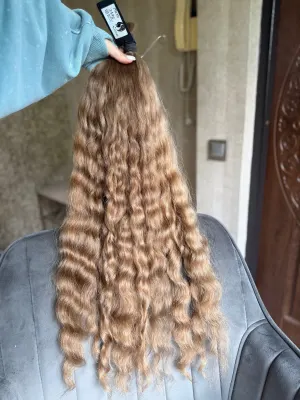 Curly natural hair, 31" (79 cm), 244 g — #LO240