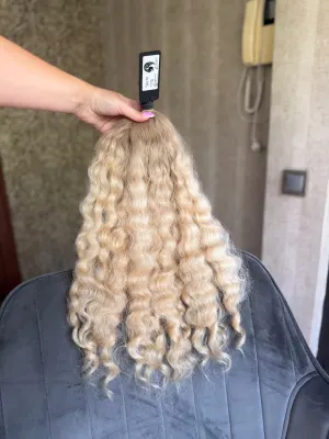 Curly natural hair, 22" (56 cm), 121 g — #LO207 — photo 2