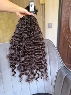 Curly natural hair, 25" (64 cm), 191 g — #UU116