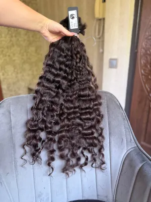 Curly natural hair, 25" (64 cm), 191 g — #UU116 — photo 2