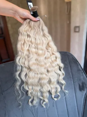 Curly natural hair, 21.5" (54 cm), 145 g — #LO89 — photo 3
