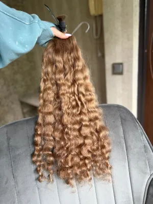 Curly natural hair, 22" (56 cm), 116 g — #LO238