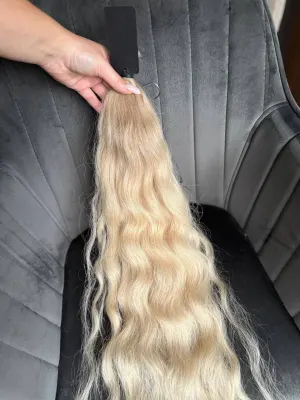 Wavy natural hair, 27.5" (70 cm), 107 g — #DK65 — photo 2