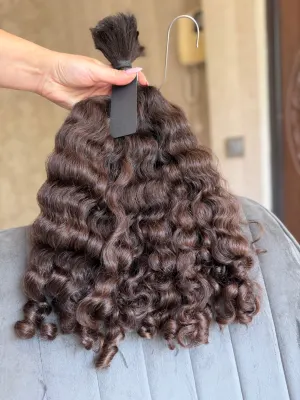 Curly natural hair, 18" (46 cm), 211 g — #UU137 — photo 4