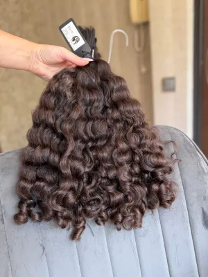 Curly natural hair, 18" (46 cm), 211 g — #UU137 — photo 2