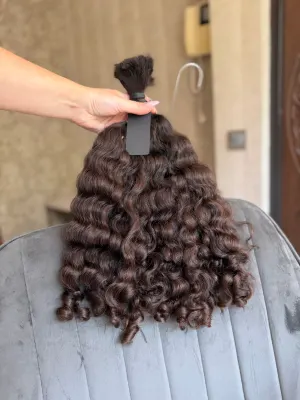 Curly natural hair, 18" (46 cm), 211 g — #UU137 — photo 3