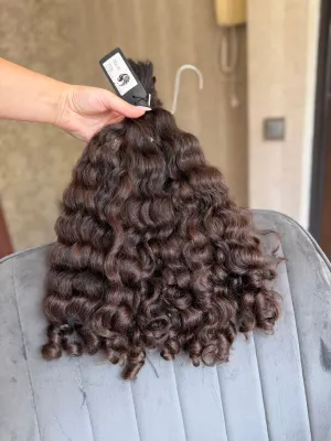 Curly natural hair, 18" (46 cm), 211 g — #UU137