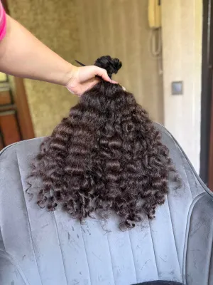 Curly natural hair, 19.5" (50 cm), 177 g — #UU119 — photo 3