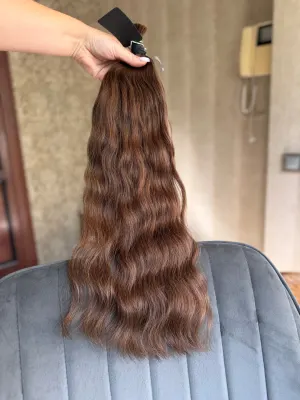 Wavy natural hair, 23" (59 cm), 128 g — #DK30
