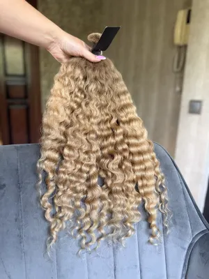 Curly natural hair, 21" (53 cm), 142 g — #LO140 — photo 3