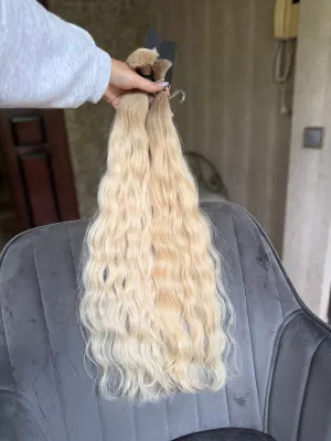 Wavy natural hair, 23.5" (60 cm), 176 g — #DK10 — photo 3