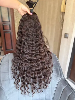 Curly natural hair, 31.5" (80 cm), 266 g — #UU121