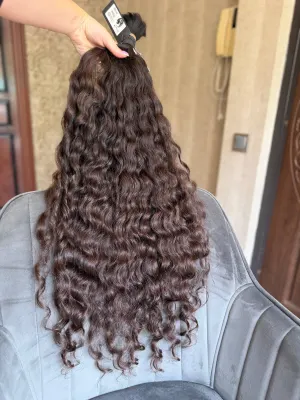 Curly natural hair, 31.5" (80 cm), 266 g — #UU121 — photo 2