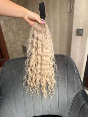 Curly natural hair, 22" (56 cm), 83 g — #LO91
