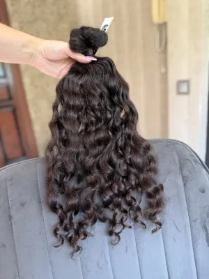 Curly natural hair, 19.5" (50 cm), 112 g — #UU87 — photo 2
