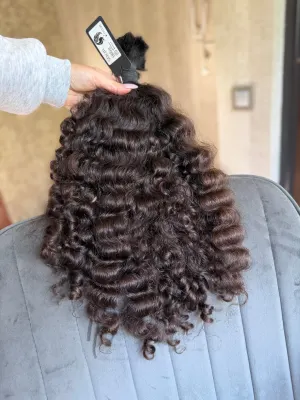 Curly natural hair, 19.5" (50 cm), 186 g — #UU150