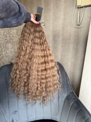 Curly natural hair, 27.5" (70 cm), 154 g — #LO117