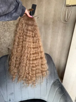 Curly natural hair, 27.5" (70 cm), 154 g — #LO117 — photo 2