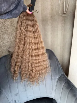Curly natural hair, 27.5" (70 cm), 154 g — #LO117 — photo 3