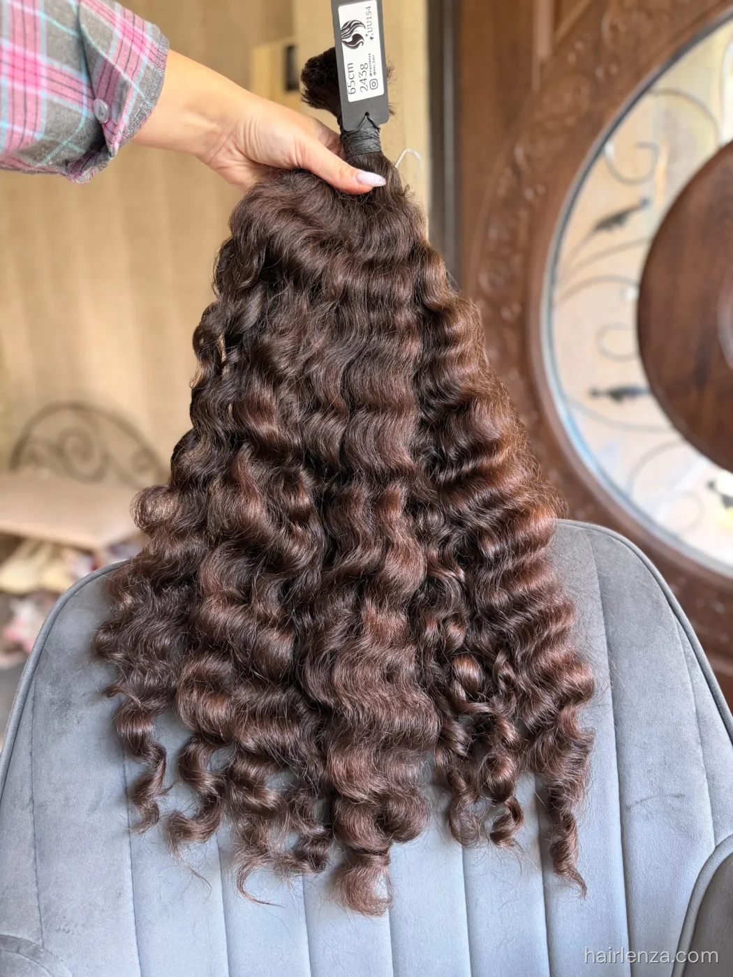 Curly natural hair, 25.5" (65 cm), 243 g — #UU154