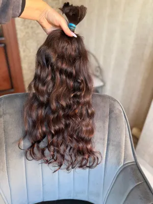 Wavy natural hair, 22.5" (57 cm), 130 g — #AA5273 — photo 3