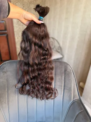 Wavy natural hair, 22.5" (57 cm), 130 g — #AA5273