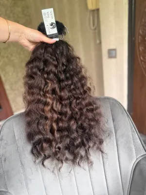 Curly natural hair, 21.5" (55 cm), 166 g — #UU105 — photo 3