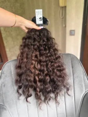 Curly natural hair, 21.5" (55 cm), 166 g — #UU105 — photo 2