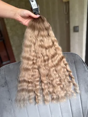 Wavy natural hair, 21.5" (55 cm), 139 g — #LO220 — photo 3