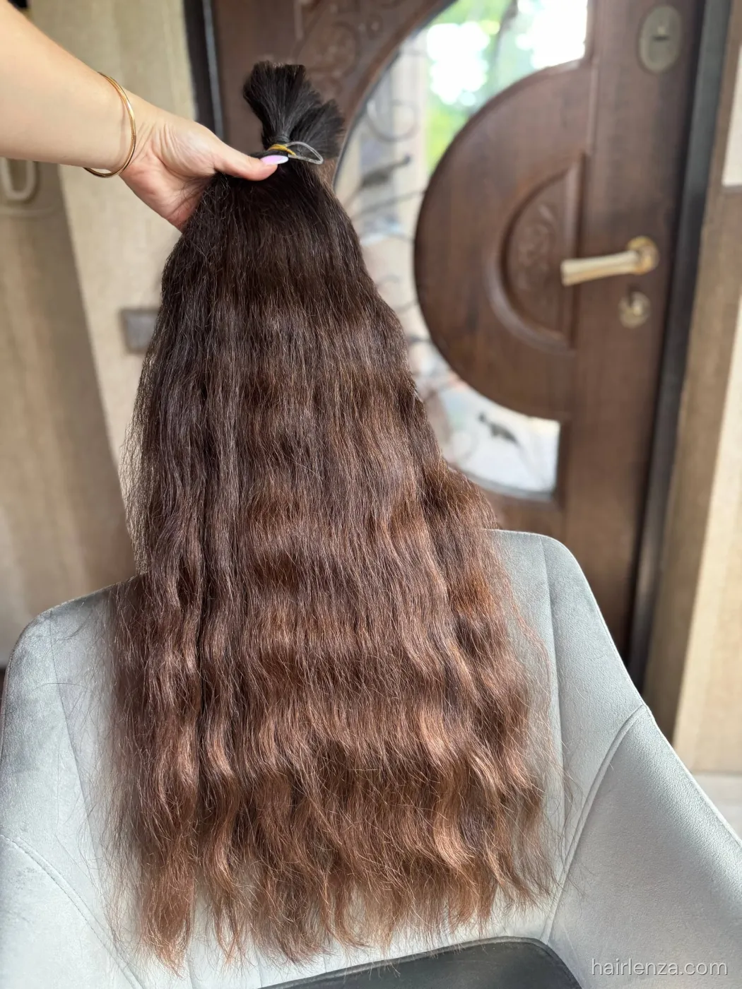 Wavy natural hair, 30.5" (78 cm), 240 g — #AA4867