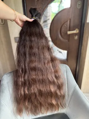 Wavy natural hair, 30.5" (78 cm), 240 g — #AA4867