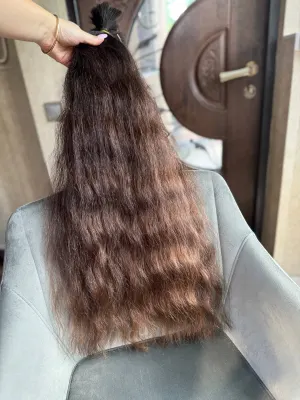 Wavy natural hair, 30.5" (78 cm), 240 g — #AA4867 — photo 3