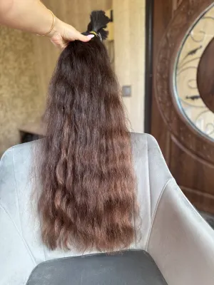 Wavy natural hair, 30.5" (78 cm), 240 g — #AA4867 — photo 2