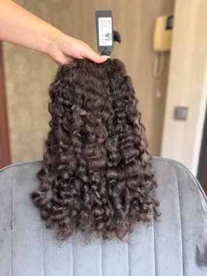 Curly natural hair, 19.5" (49 cm), 123 g — #UU138 — photo 2