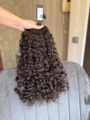 Curly natural hair, 19.5" (49 cm), 123 g — #UU138